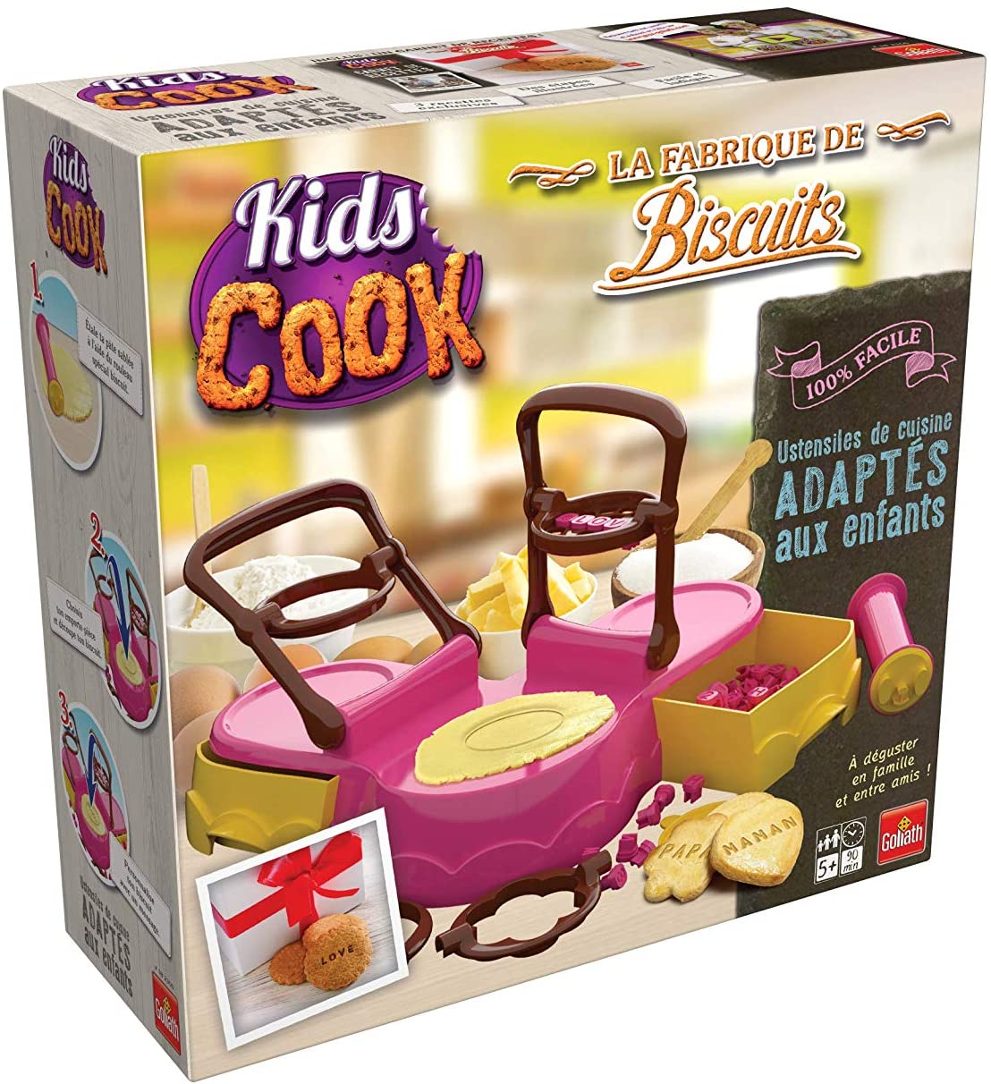 Les enfants fabriquent des biscuits personnalisés.